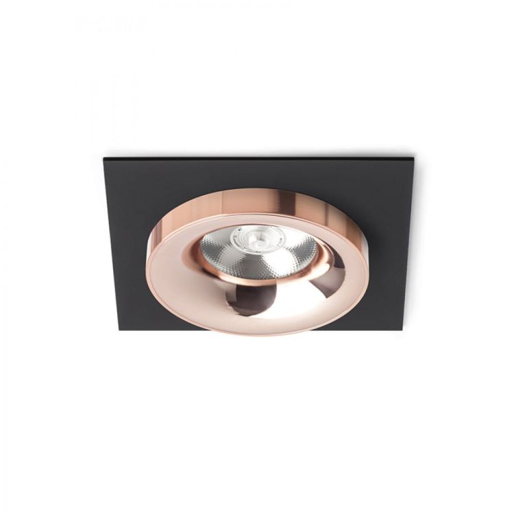 SHARM SQ I wpuszczana czarna miedź/miedź 230V LED 10W 24°  3000K