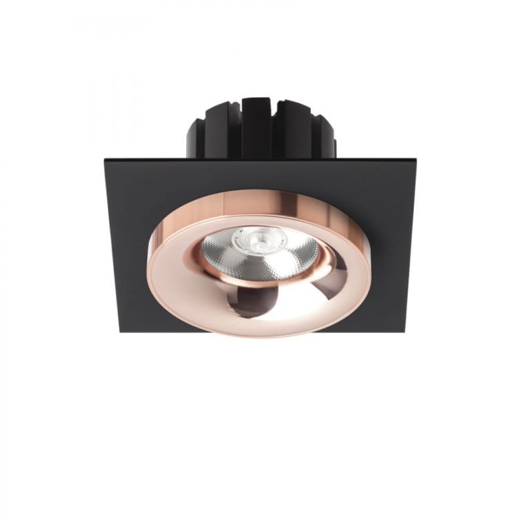 SHARM SQ I wpuszczana czarna miedź/miedź 230V LED 10W 24°  3000K