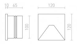CRISPI wpuszczana  decor czarny 230V LED 3W  3000K