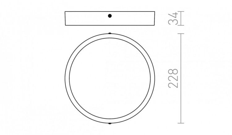 HUE R 22 DIMM sufitowa  chrom 230V LED 24W  3000K