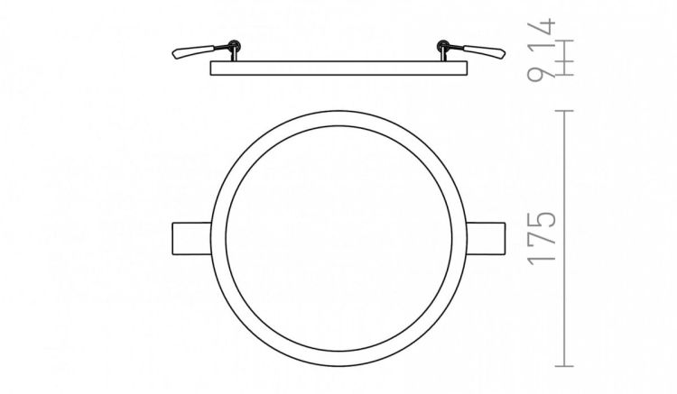 HUE R 17 DIMM wpuszczana biała  230V LED 18W  3000K