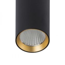 MAVRO wisząca czarna/złota  230V LED 12W 38°  3000K