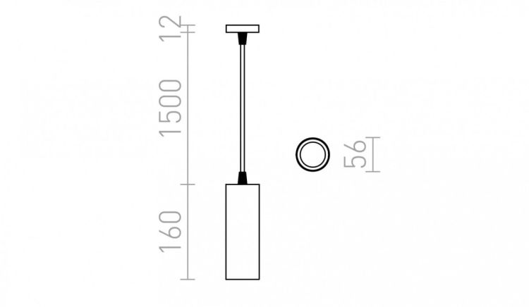 MAVRO wisząca złota  230V LED 12W 38°  3000K