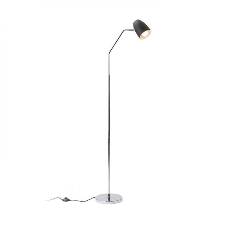 PRAGMA podłogowa czarna chrom 230V E27 28W