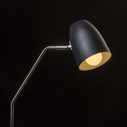 PRAGMA podłogowa czarna chrom 230V E27 28W