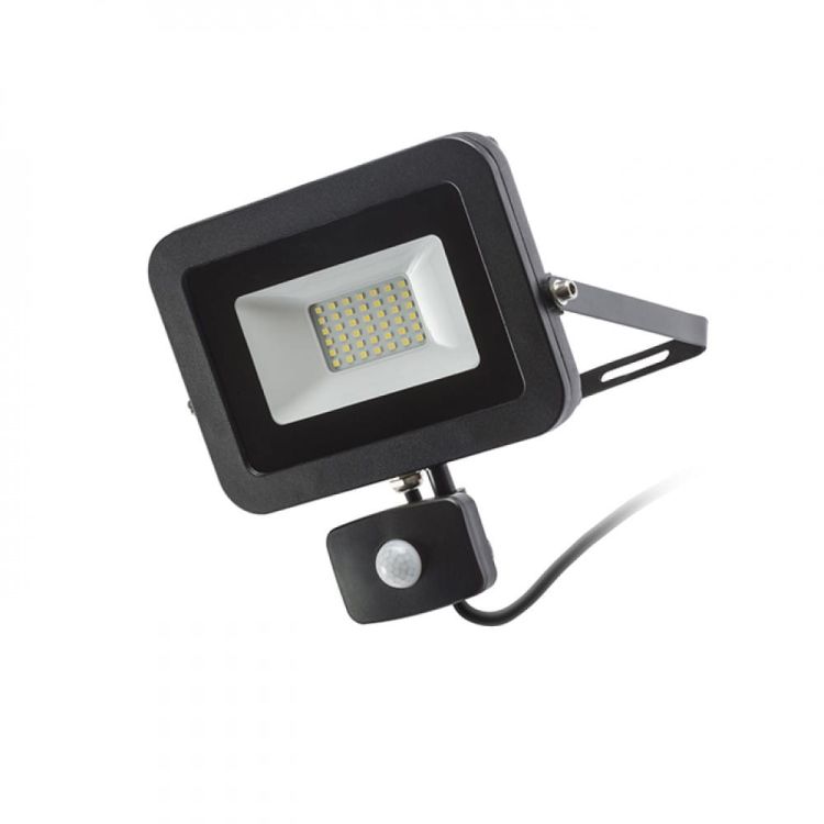 PONTA reflektor z czujnikiem czarna  230V LED 30W 120° IP54  3000K