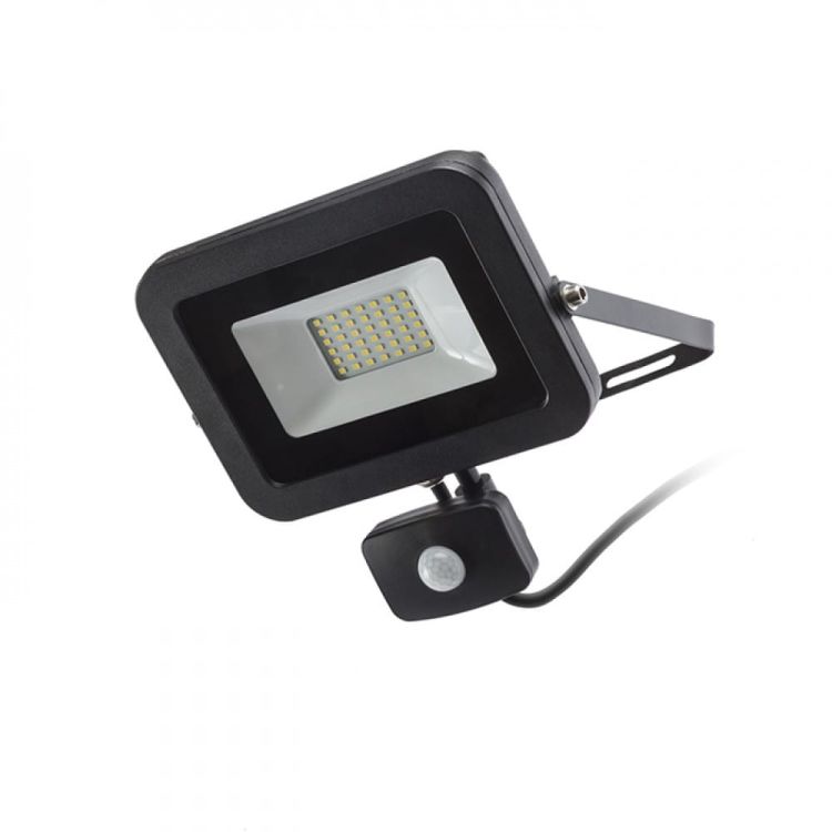 PONTA reflektor z czujnikiem czarna  230V LED 30W 120° IP54  3000K
