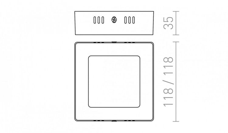 SOCORRO SQ 120 natynkowa biała  230V LED 6W  3000K