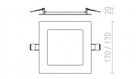 Przejdź do produktu SOCORRO SQ 170 wpuszczana biała  230V LED 12W  3000K