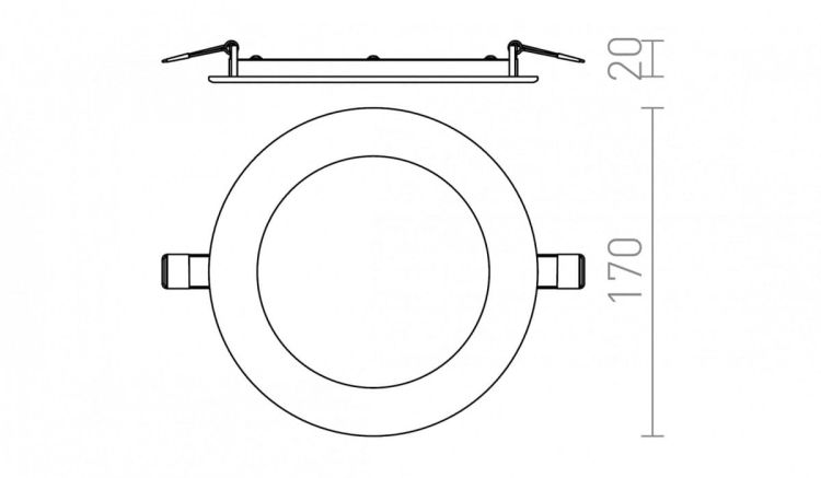 SOCORRO R 170 wpuszczana biała  230V LED 12W  3000K