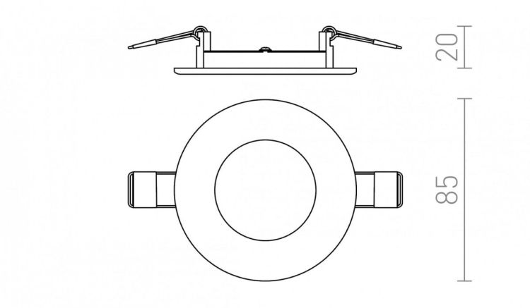 SOCORRO R 85 wpuszczana biała  230V LED 3W  3000K
