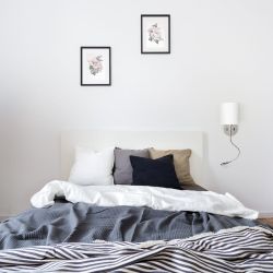 VERSINA z abażurem biała chrom 230V E27 LED 28+3W 25°  3000K