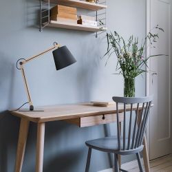 NIZZA stojak stołowy biała drewno 230V E14 28W
