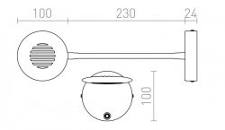 FLAP ścienna  chrom 230V LED 4.2W 120°  3000K