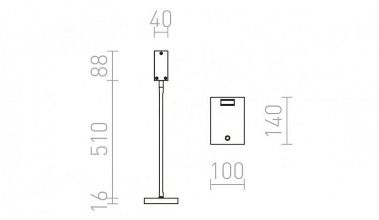FRISCO T stołowa czarna  230V LED 4.2W 120°  3000K
