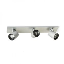 KENNY III natynkowa  aluminium szczotkowane/czarna 230V GU10 3x35W