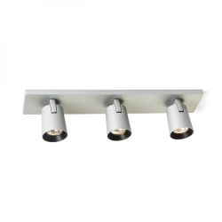 KENNY III natynkowa  aluminium szczotkowane/czarna 230V GU10 3x35W