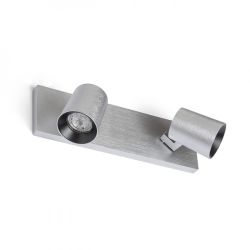 KENNY II natynkowa  aluminium szczotkowane/czarna 230V GU10 2x35W