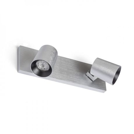 Przejdź do produktu KENNY II natynkowa  aluminium szczotkowane/czarna 230V LED GU10 2x8W
