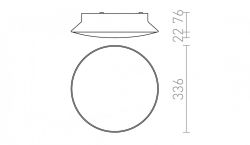 MARA sufitowa akryl mleczny/chrom 230V LED 24W 3000K
