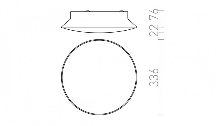 MARA sufitowa akryl mleczny/chrom 230V LED 24W 3000K