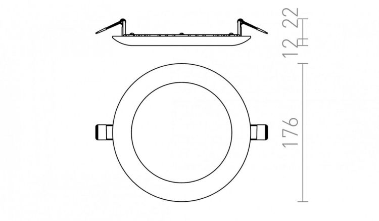 DADA 17 wpuszczana  chrom 230V LED 12W  3000K