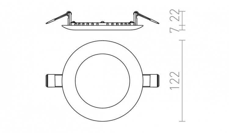 DADA 12 wpuszczana biała  230V LED 6W  3000K