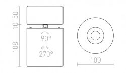 CONDU sufitowa czarna  230V LED 20W 24°  3000K