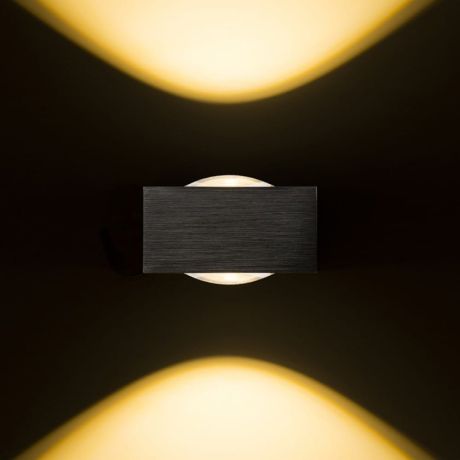Przejdź do produktu KORSO II ścienna czarne anodowane 230V LED 2x3W 120° IP54 3000K