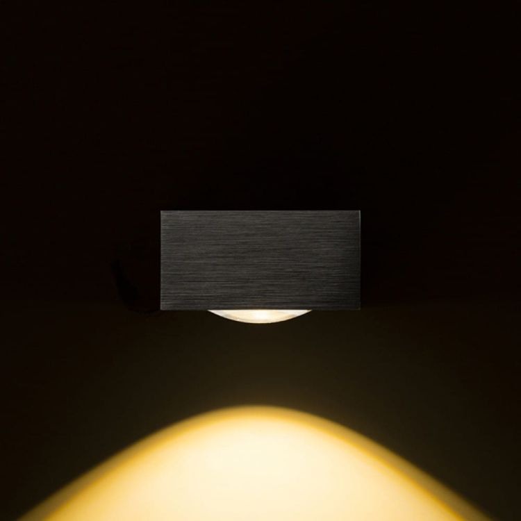 KORSO I ścienna czarne anodowane 230V LED 5W 120° IP54 3000K
