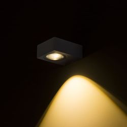 KORSO I ścienna czarne anodowane 230V LED 5W 120° IP54 3000K