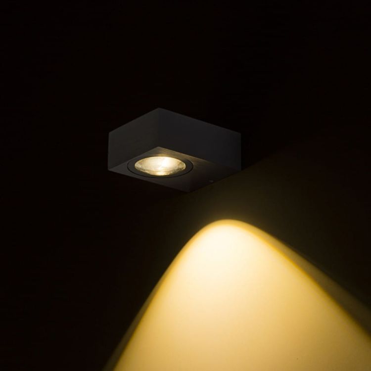 KORSO I ścienna czarne anodowane 230V LED 5W 120° IP54 3000K