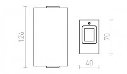NICK II ścienna  aluminium szczotkowane 230V LED 2x3W 10° IP54  3000K