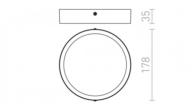 HUE R 17 sufitowa biała  230V LED 18W  3000K
