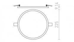 HUE R 22 wpuszczana  chrom 230V LED 24W  3000K
