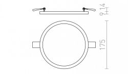 HUE R 17 wpuszczana  nikiel mat 230V LED 18W  3000K