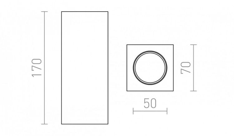 JACK SQ S 17 sufitowa  gipsowa 230V GU10 15W