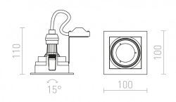 ACASA wpuszczana biała  230V GU10 50W