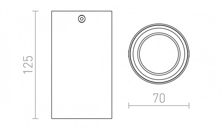 TUBA sufitowa biała matowa /złota  230V GU10 35W