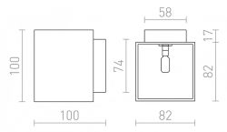 TRIP SQ ścienna biała matowa   230V G9 33W