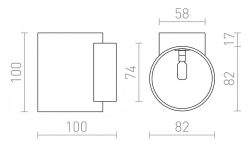 TUBA W ścienna biała matowa   230V G9 33W
