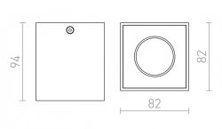 AGATE I sufitowa  aluminium szczotkowane 230V GU10 35W