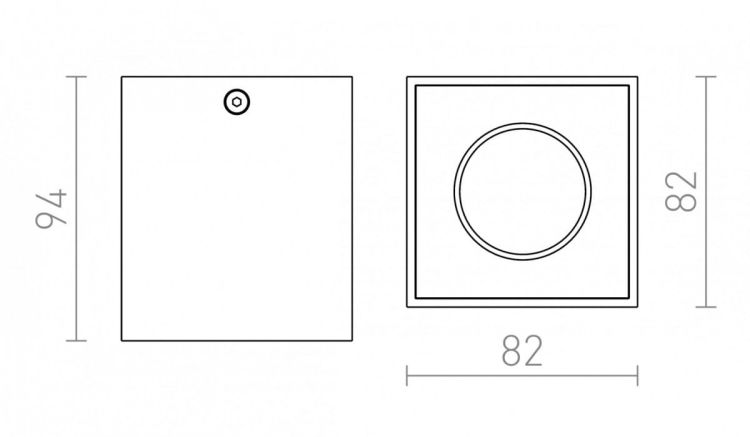 AGATE I sufitowa  aluminium szczotkowane 230V GU10 35W