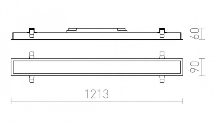 PESANTE 90 wpuszczana biała  230V LED 40W  3000K