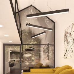 PESANTE 75 wisząca czarna  230V LED 40W  3000K