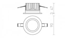 TOLEDO R  biała  230V LED 7W 60° IP44  3000K