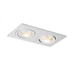 PASADENA GU10 SQ II wpuszczana  aluminium szczotkowane 230V GU10 2x50W