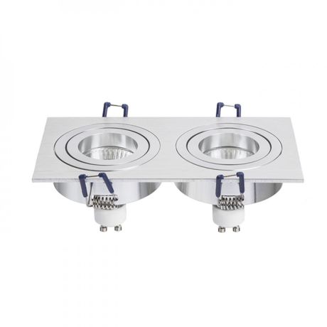 Przejdź do produktu PASADENA GU10 SQ II wpuszczana  aluminium szczotkowane 230V LED GU10 2x7W
