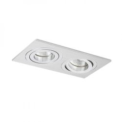 PASADENA GU10 SQ II wpuszczana  aluminium szczotkowane 230V GU10 2x50W