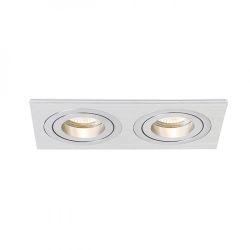 PASADENA GU10 SQ II wpuszczana  aluminium szczotkowane 230V GU10 2x50W
